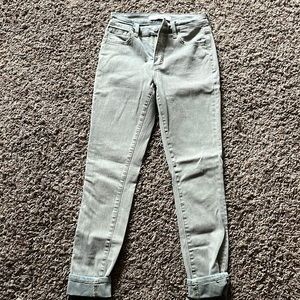 Joes jeans lt olive green skinny stretch